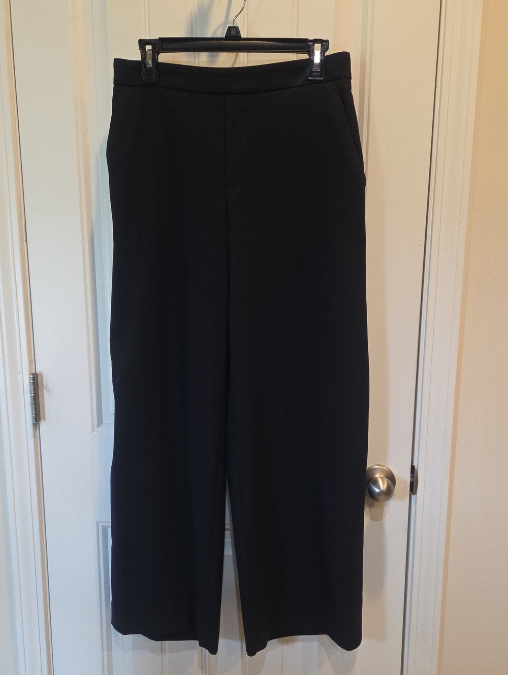Banana Republic Hayden Navy Wide-Leg Tailored Pants